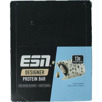 ESN Dark cookie white chocolate bar, 12 stuks