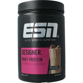 ESN Designer whey protein dark cookies &amp; cream, 908 gram