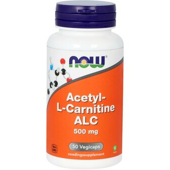 NOW Acetyl-L-carnitine 500mg, 50 stuks