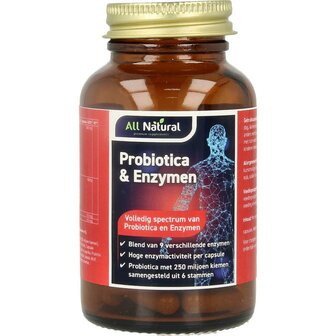 All Natural Probiotica &amp; enzymen, 60 capsules