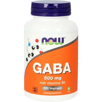 NOW GABA 500mg, 100 Capsules