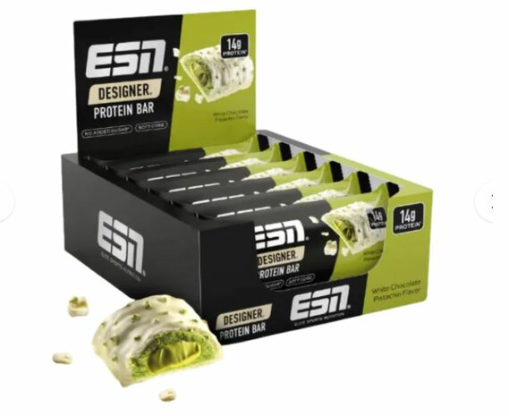  ESN White chocolate pistache bar, 12 stuks