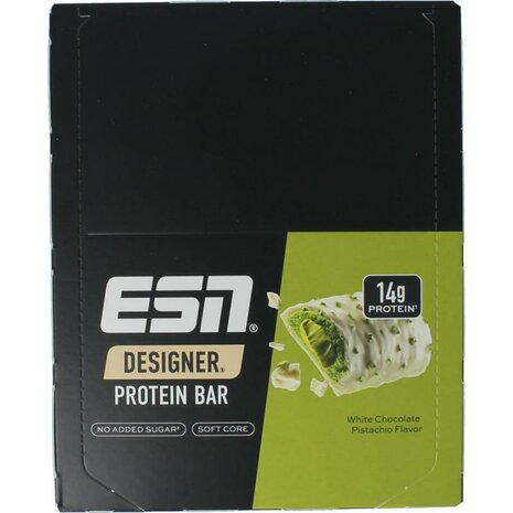  ESN White chocolate pistache bar, 12 stuks